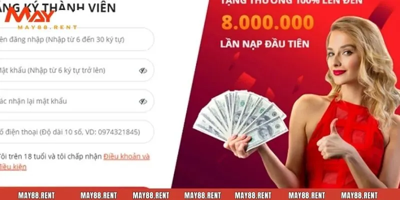 Cách đăng ký May88 bằng điện thoại nhanh gọn