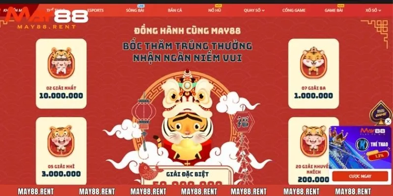 May88 còn chú trọng đến việc mang lại cho người chơi những cơ hội kiếm thêm thu nhập dễ dàng